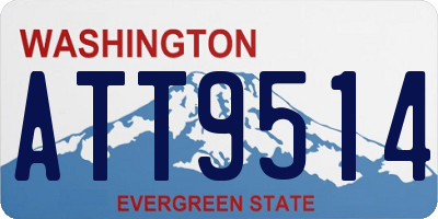 WA license plate ATT9514