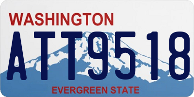 WA license plate ATT9518