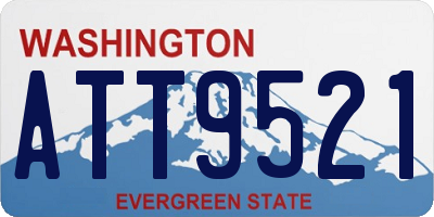 WA license plate ATT9521