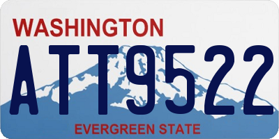 WA license plate ATT9522