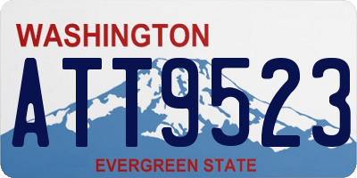 WA license plate ATT9523