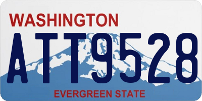 WA license plate ATT9528
