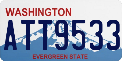 WA license plate ATT9533