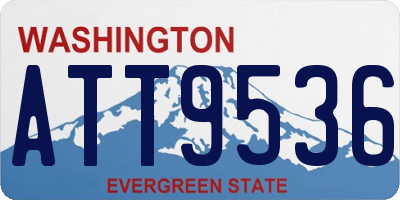 WA license plate ATT9536