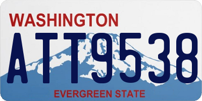 WA license plate ATT9538