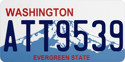 WA license plate ATT9539
