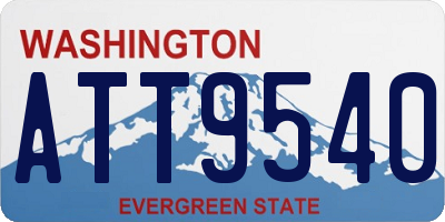 WA license plate ATT9540