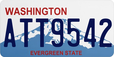WA license plate ATT9542
