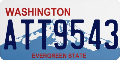 WA license plate ATT9543