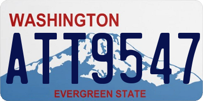 WA license plate ATT9547