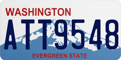 WA license plate ATT9548