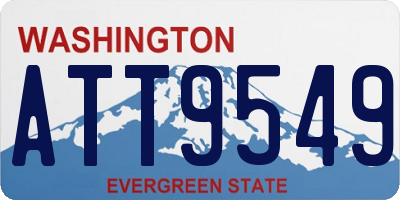 WA license plate ATT9549