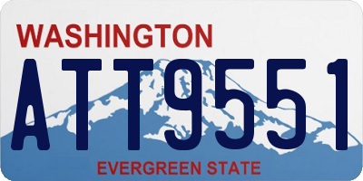 WA license plate ATT9551