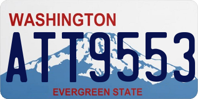 WA license plate ATT9553