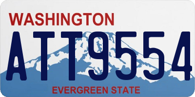 WA license plate ATT9554