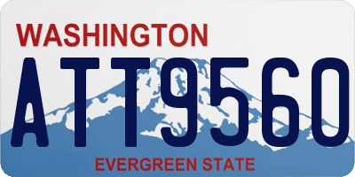 WA license plate ATT9560
