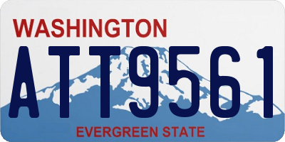 WA license plate ATT9561