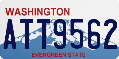 WA license plate ATT9562