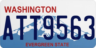 WA license plate ATT9563