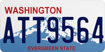 WA license plate ATT9564