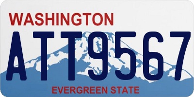 WA license plate ATT9567