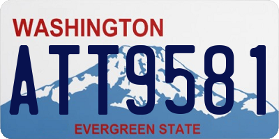 WA license plate ATT9581