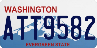 WA license plate ATT9582