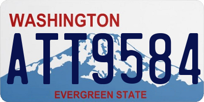 WA license plate ATT9584