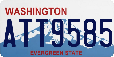 WA license plate ATT9585