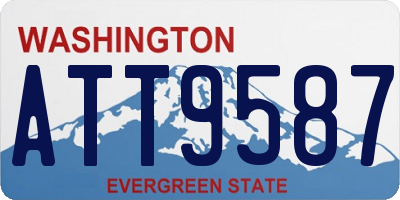 WA license plate ATT9587