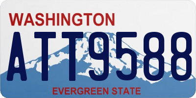 WA license plate ATT9588