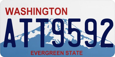 WA license plate ATT9592