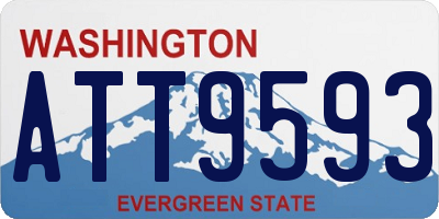 WA license plate ATT9593