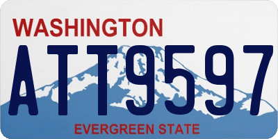 WA license plate ATT9597