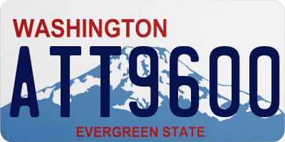 WA license plate ATT9600