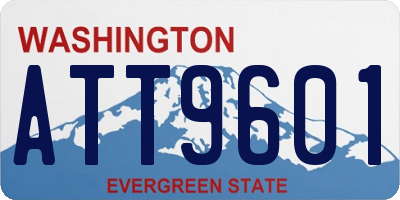 WA license plate ATT9601