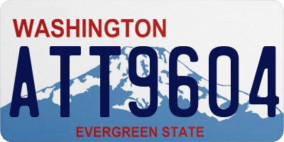 WA license plate ATT9604