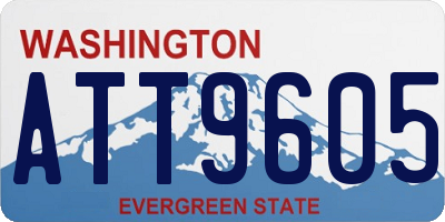 WA license plate ATT9605