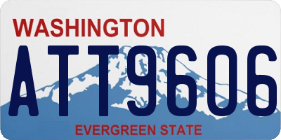 WA license plate ATT9606
