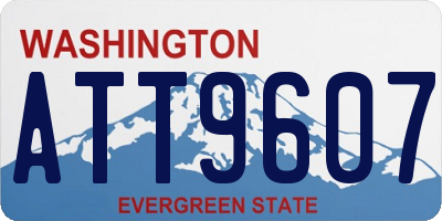 WA license plate ATT9607