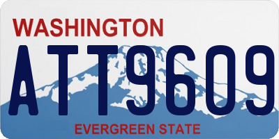 WA license plate ATT9609