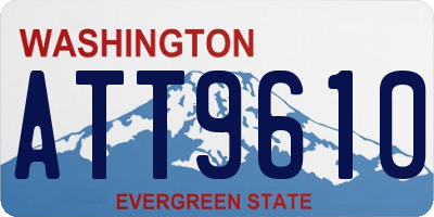 WA license plate ATT9610