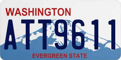 WA license plate ATT9611