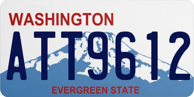 WA license plate ATT9612