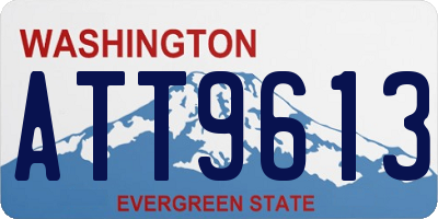 WA license plate ATT9613