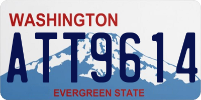 WA license plate ATT9614