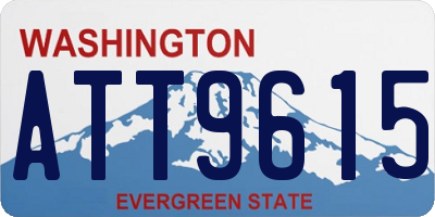 WA license plate ATT9615