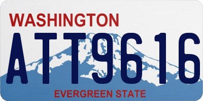 WA license plate ATT9616