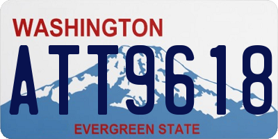 WA license plate ATT9618