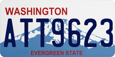 WA license plate ATT9623